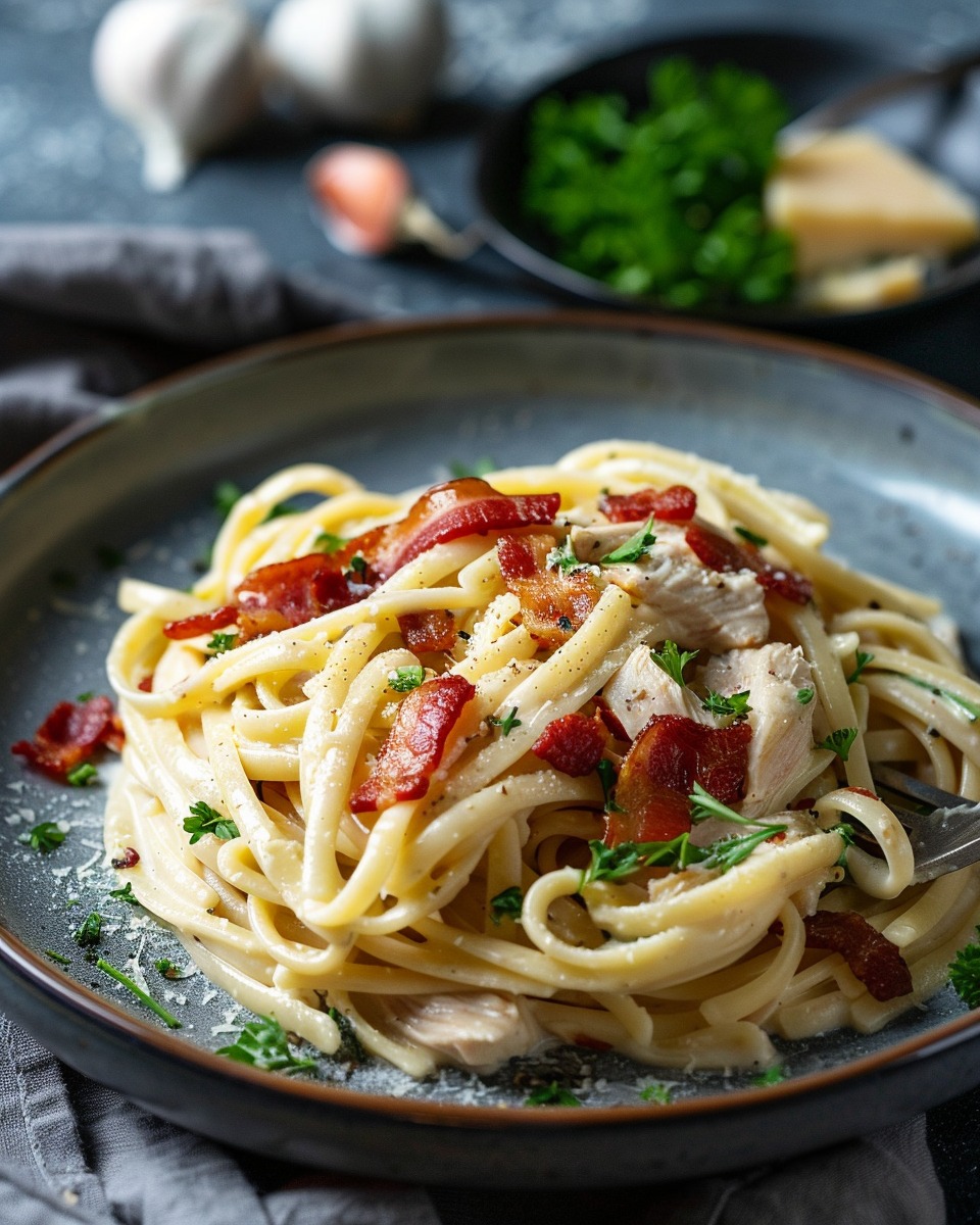 Chicken Bacon Ranch Pasta: Creamy Delight in 35 Mins