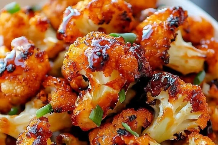 Sweet & Spicy Maple Sriracha Roasted Cauliflower