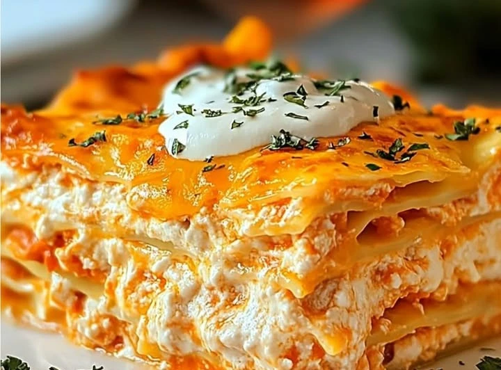 Take your comfort food to the next level! This Cheesy Buffalo Chicken Lasagna combines the bold, tangy heat of Buffalo chicken with creamy Alfredo layers and a cooling ranch drizzle. It’s the ultimate...
