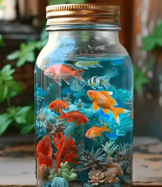 Mason Jar Aquarium Craft
