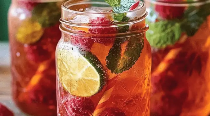 Iced Raspberry Lime Green Tea: A Refreshing Homemade Summer Drink