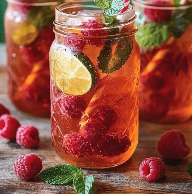 Iced Raspberry Lime Green Tea