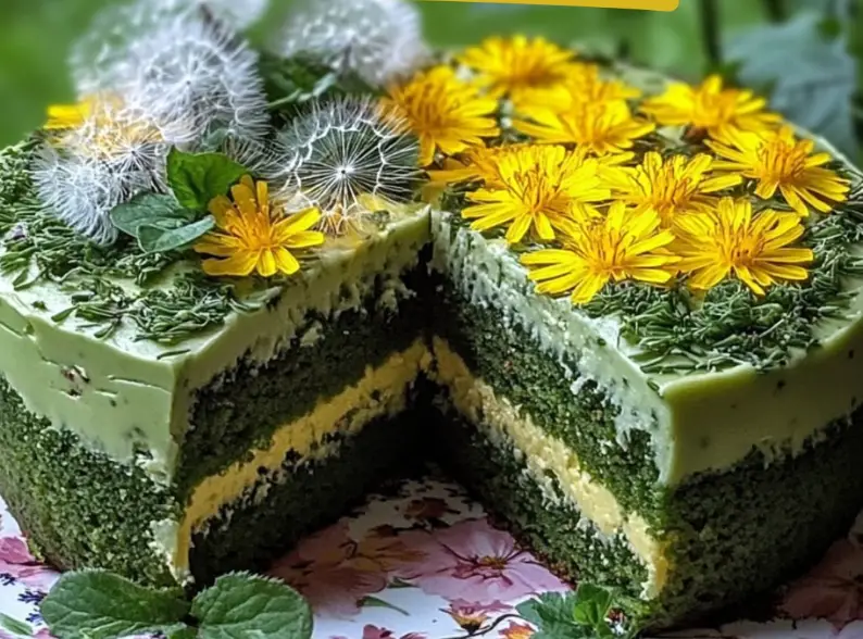 Dandelion and Nettle Cake: A Sweet and Wholesome Slice of Spring