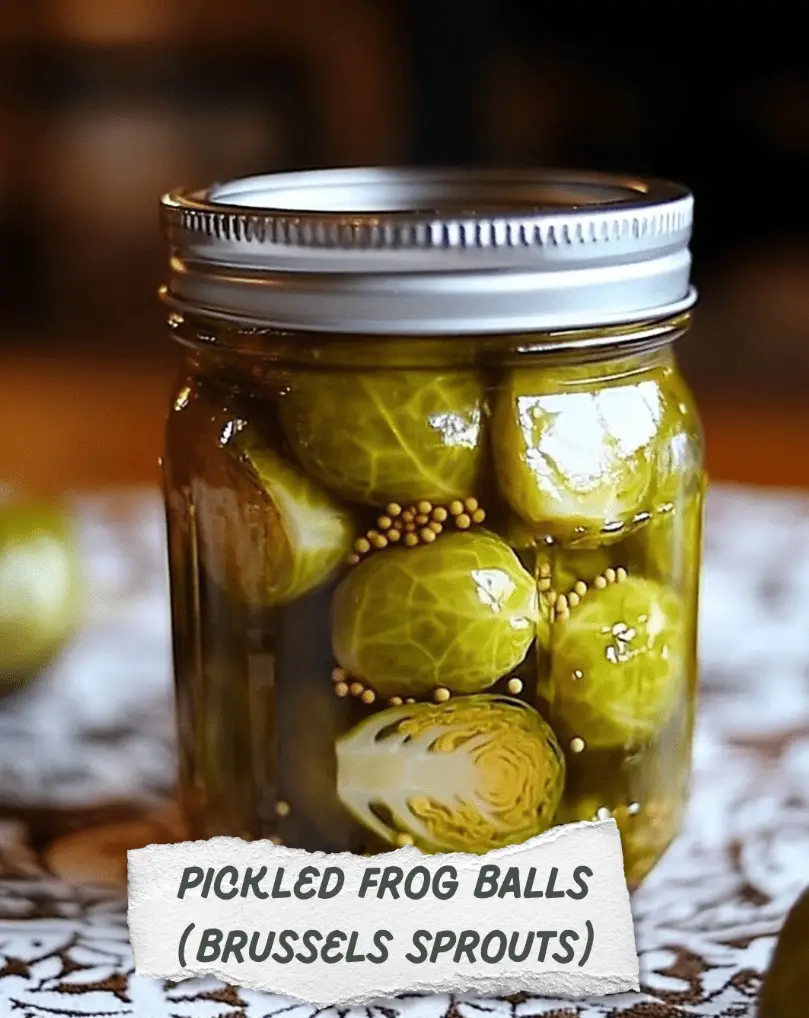 Pickled Frog Balls (Brussels Sprouts)