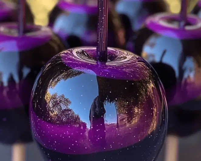 Black Poison Swirl Candy Apples