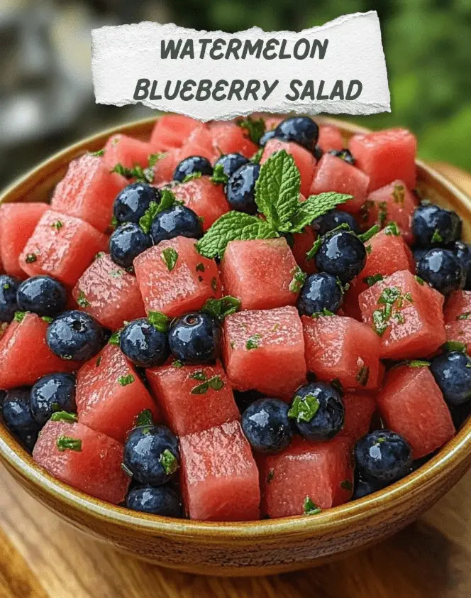 Watermelon Blueberry Salad