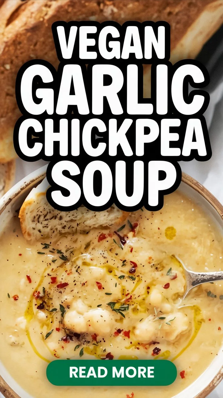 Vegan Garlic Chickpea Soup