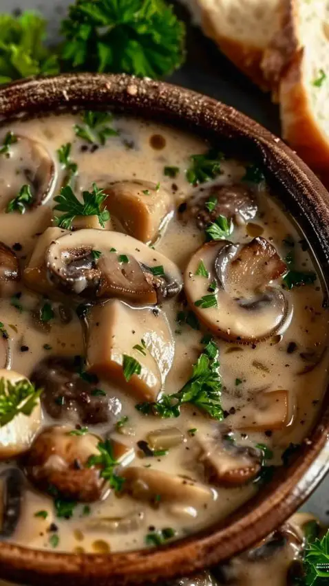 Cottage Cheese Mushroom Soup