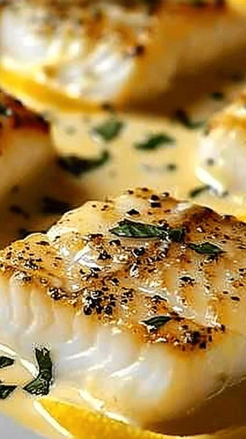 Baked Cod in Coconut Lemon Cream Sauce for Busy Weeknights