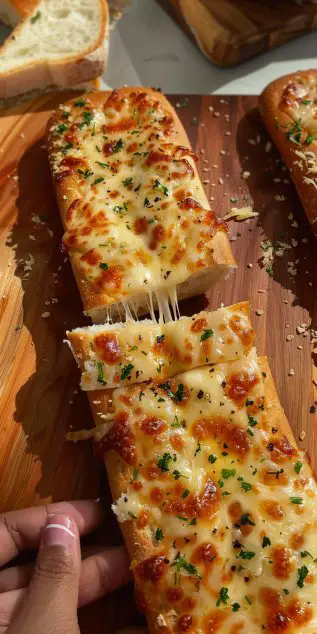 Roasted Garlic Cheesy Bread