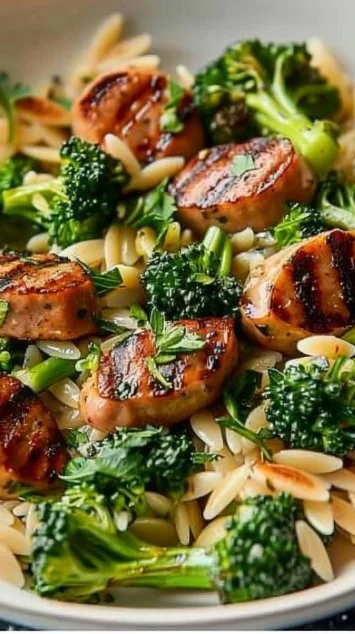 Chicken Sausage and Broccoli Orzo