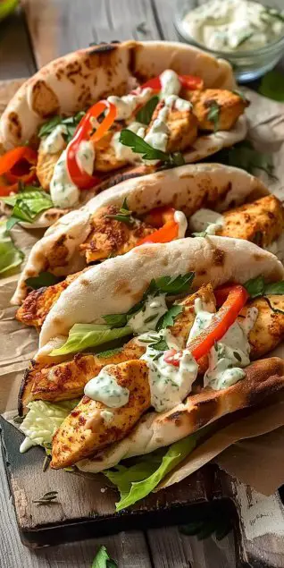 Sheet Pan Chicken Pitas with Herby Ranch