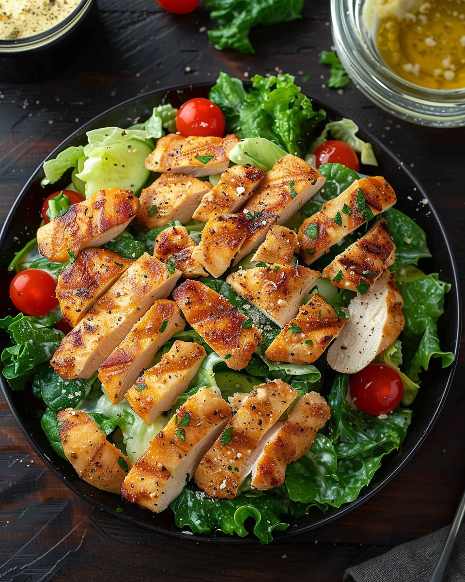 Low Carb Caesar Salad with Chicken