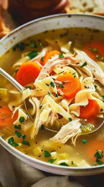 Homemade Crockpot Chicken Noodle Soup | Soup recipes slow cooker, Chicken crockpot recipes, Chicken noodle soup crock pot