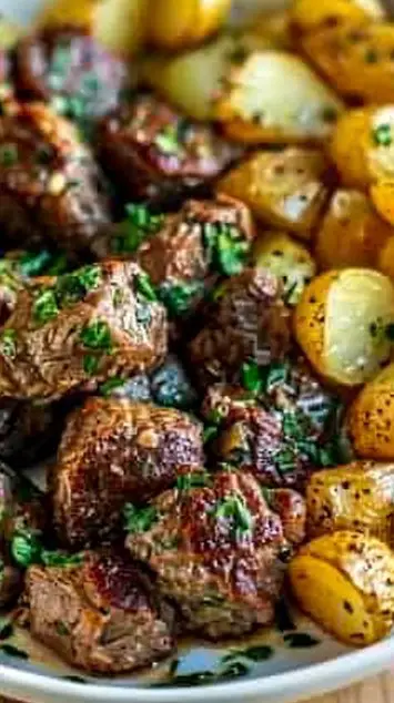 High Protein Slow Cooker Garlic Butter Beef Bites