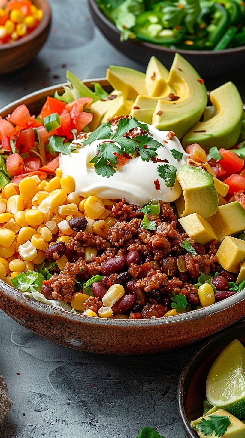 Burrito Bowl with Ground Beef – Mexican Style