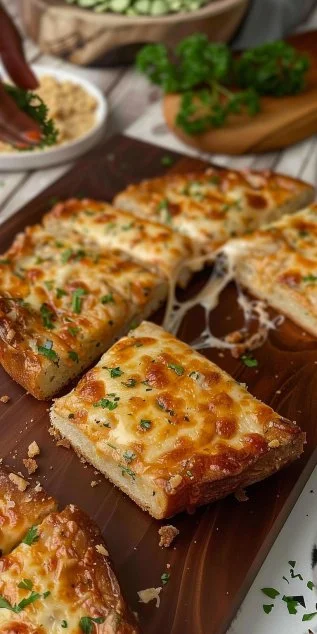 Roasted Garlic Cheesy Bread
