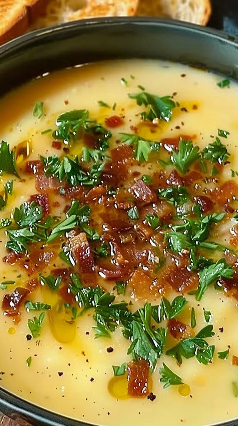 Roasted Garlic Potato Soup