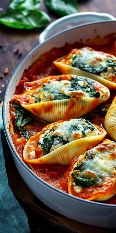 Spinach and Ricotta Stuffed Shells
