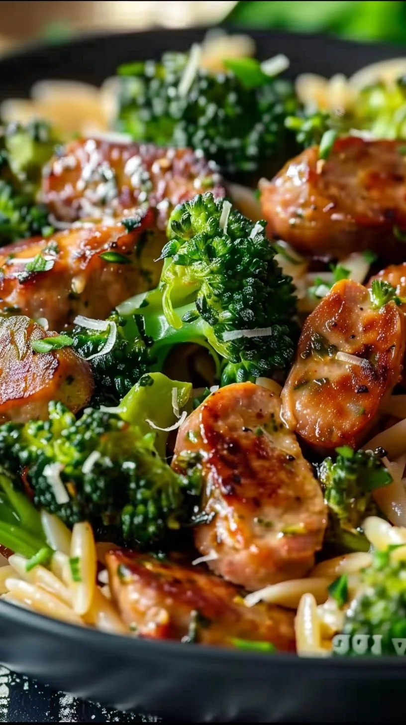 Chicken Sausage and Broccoli Orzo