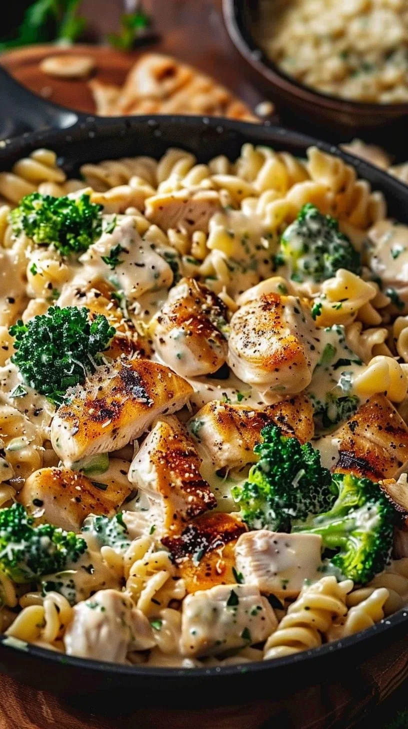Creamy Rotisserie Chicken Broccoli Pasta