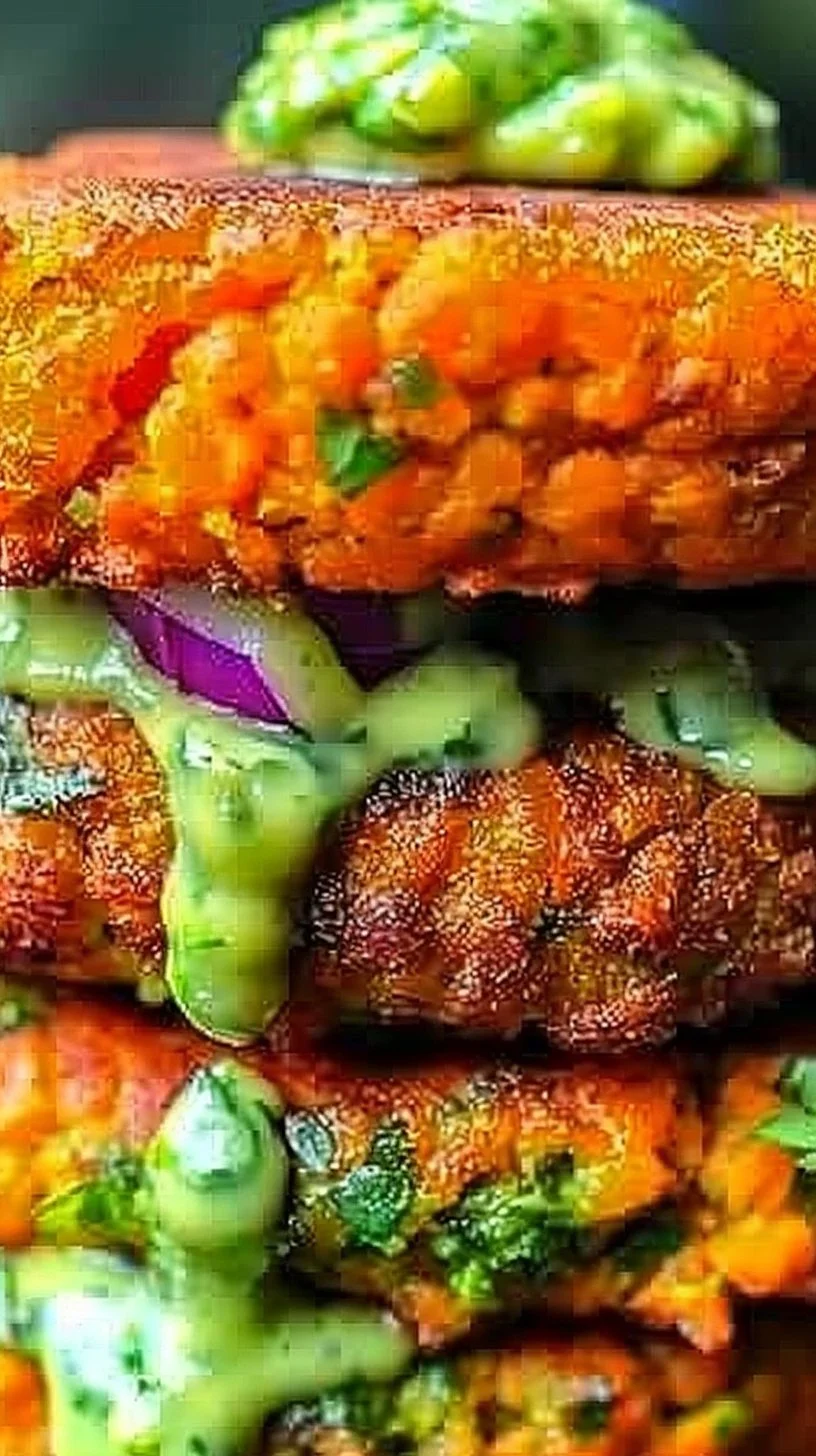Crispy Sweet Potato and Red Lentil Patties