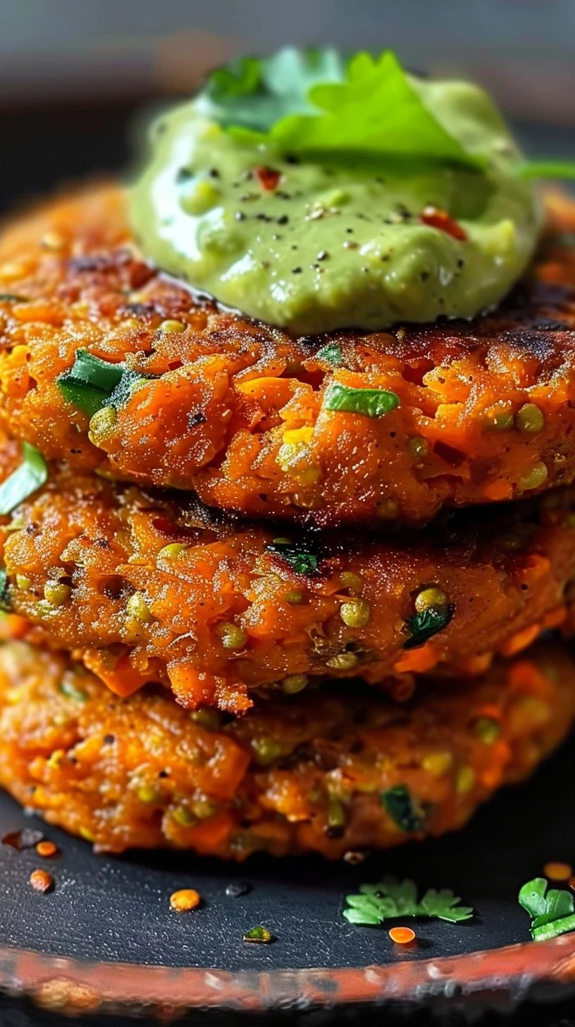 Crispy Sweet Potato and Red Lentil Patties