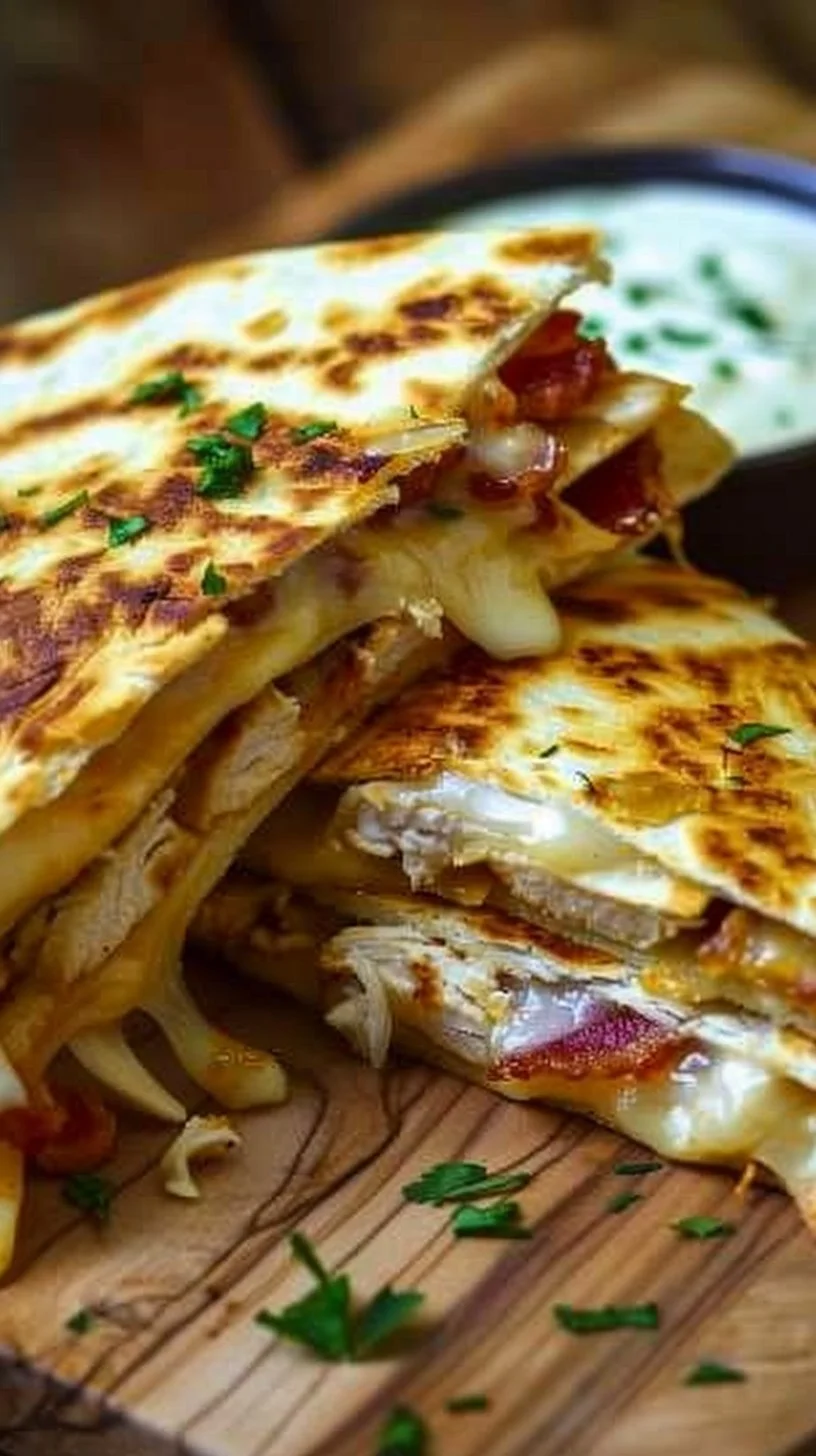 Easy Chicken Bacon Ranch Quesadilla