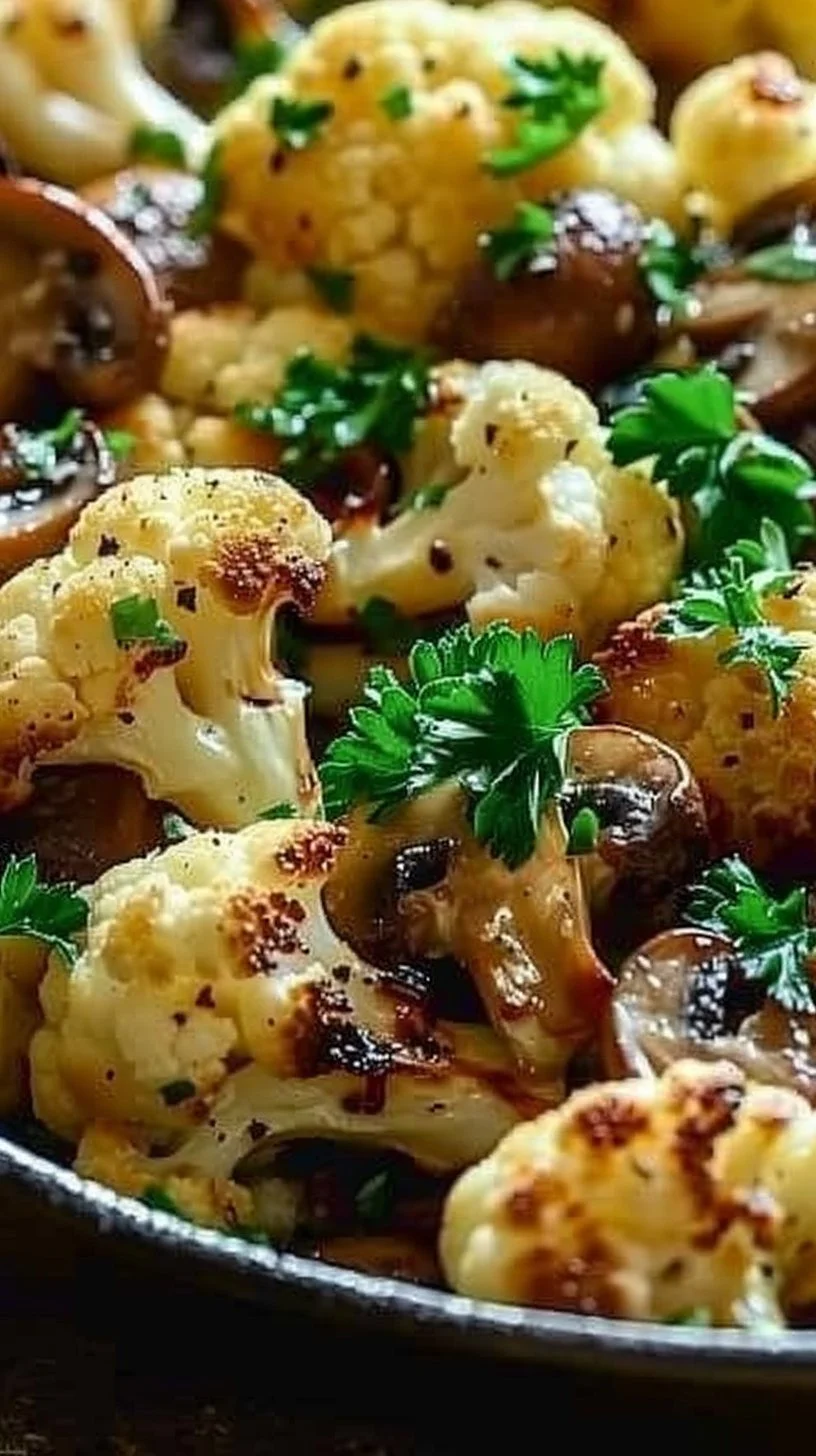 Garlic Cauliflower Mushroom Skillet: Quick &amp; Delicious Dish