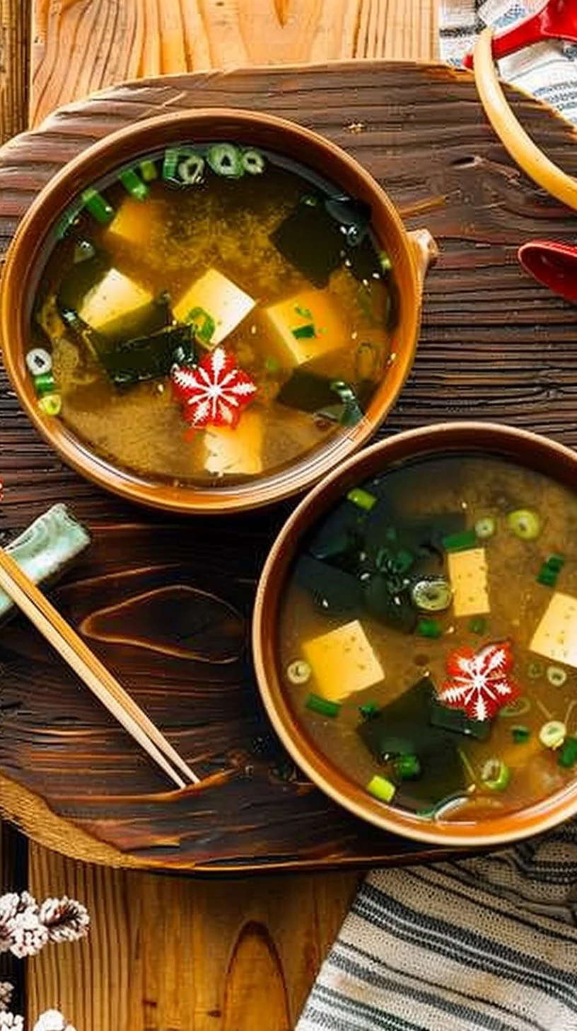 Homemade Miso Soup with Tofu