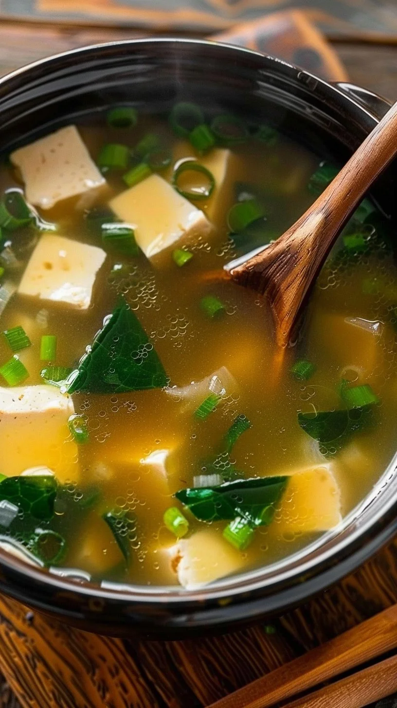 Homemade Miso Soup with Tofu