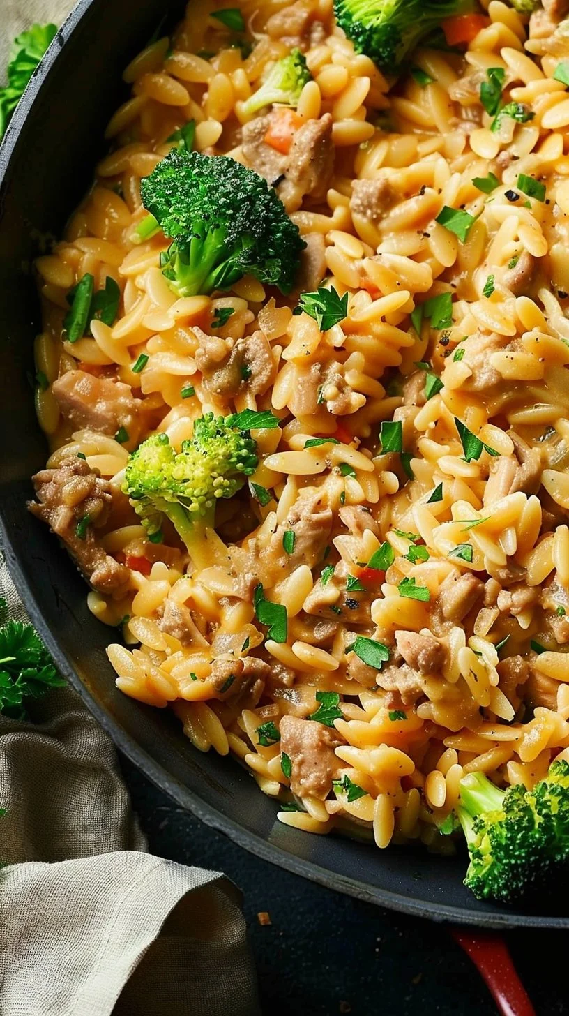 One-Pot Ground Turkey Orzo