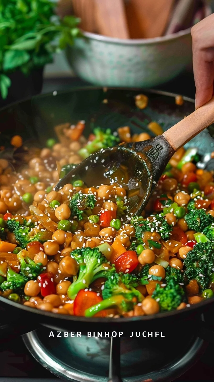 15-Minute Peanut Chickpea Stir Fry