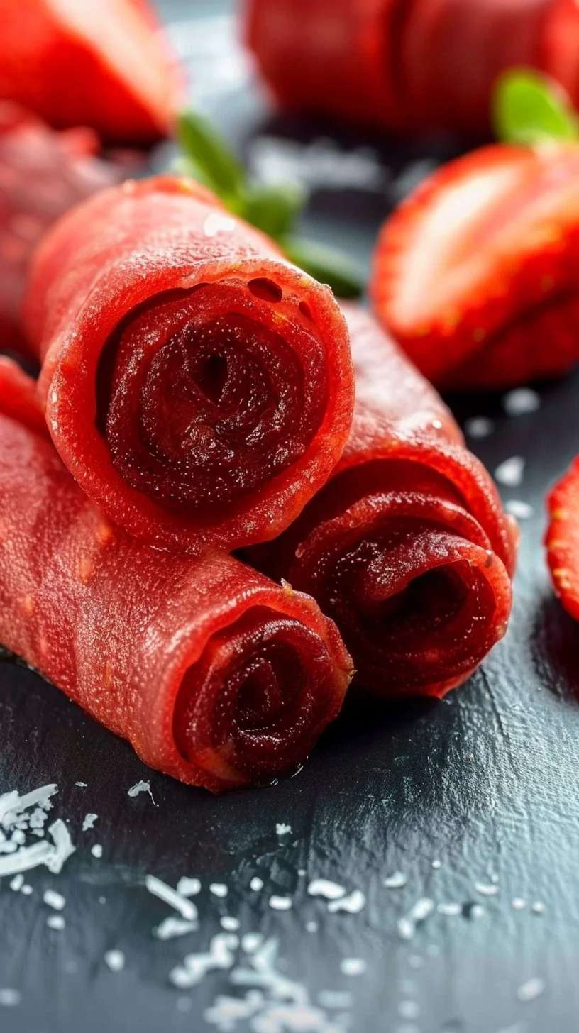 3-Ingredient Homemade Strawberry Fruit Roll-Ups