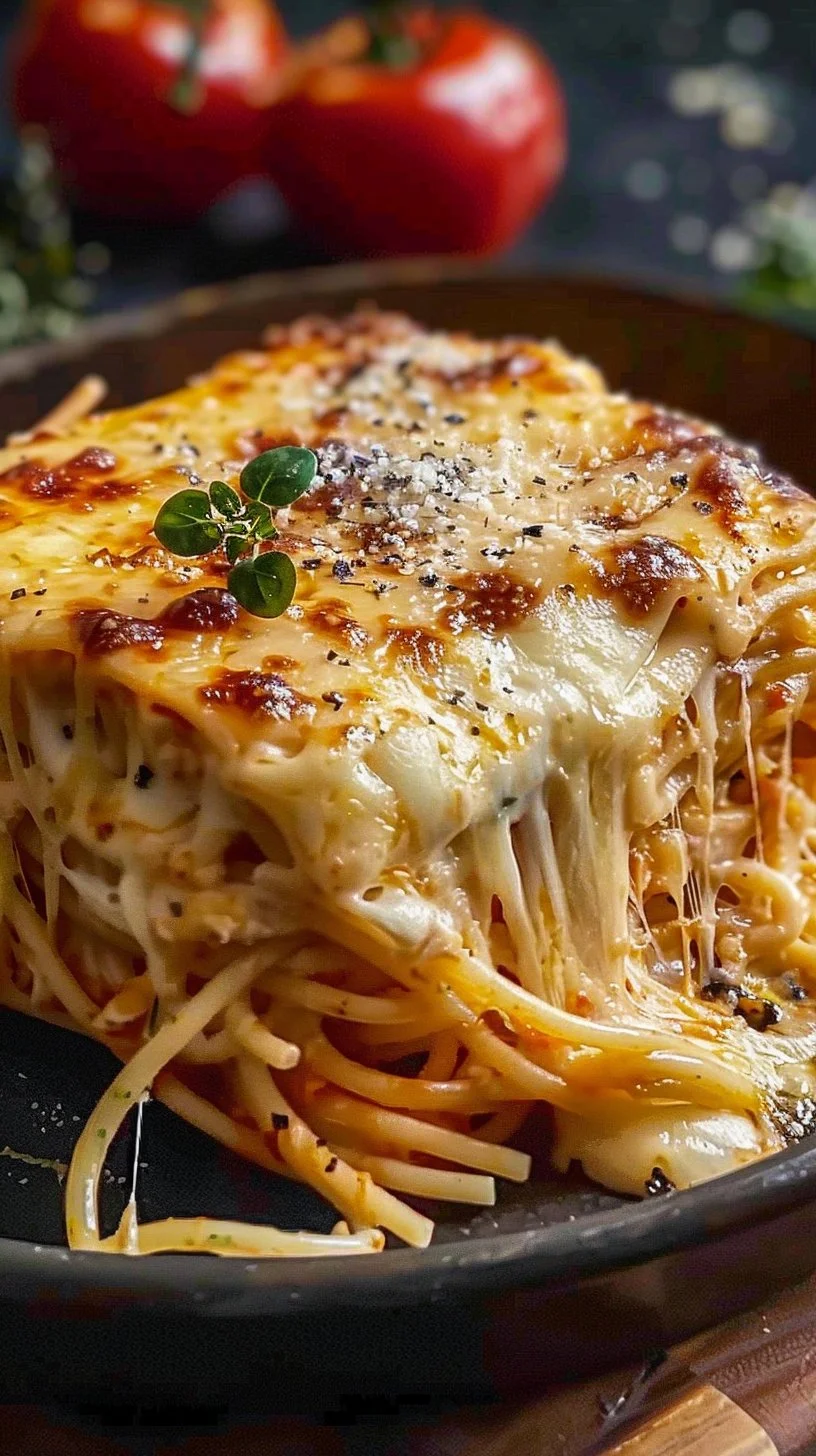 Baked Cream Cheese Spaghetti Casserole