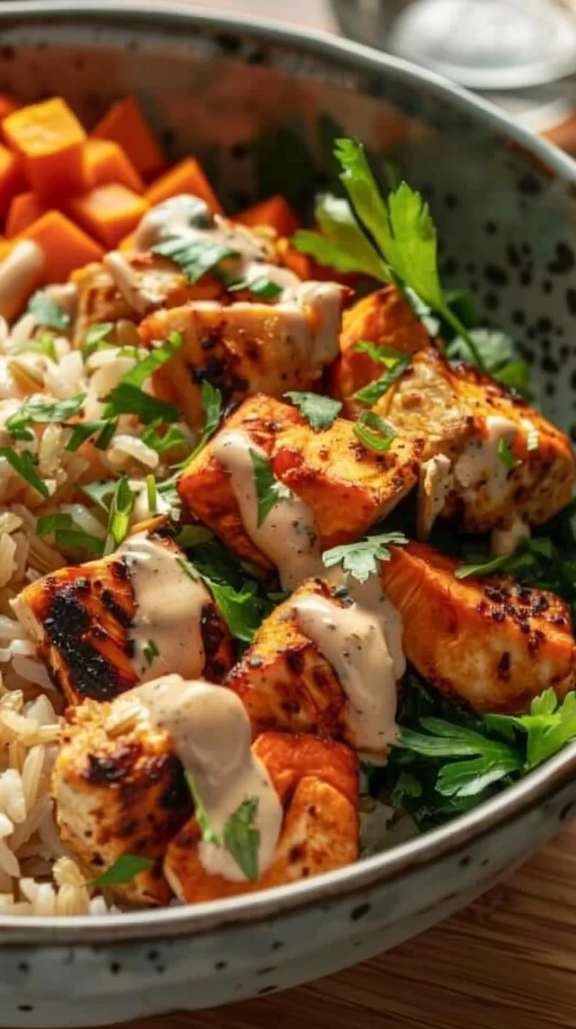 Chicken and Sweet Potato Rice Bowl