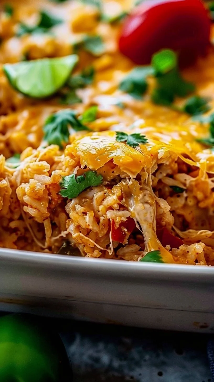 Chicken Enchilada Rice Casserole