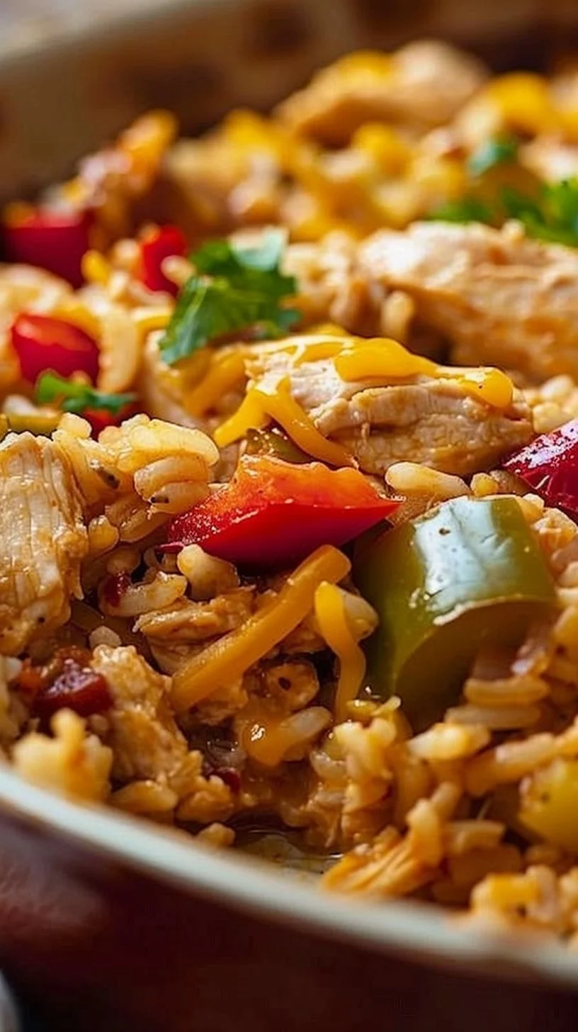 Chicken Fajita Rice Casserole