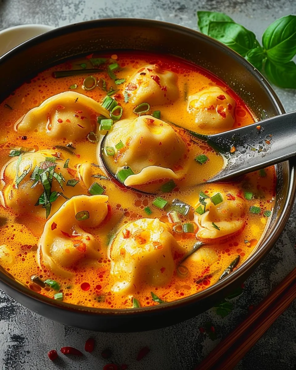 Coconut Curry Soup with Dumplings