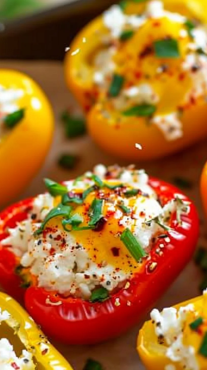 Cottage Cheese-Stuffed Mini Peppers