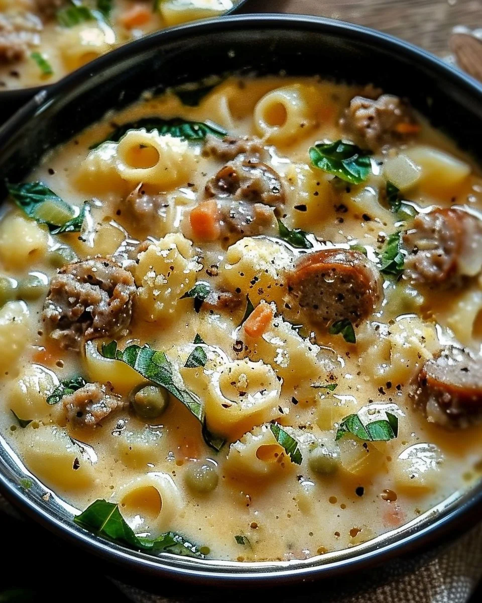 Creamy Parmesan Italian Sausage Ditalini Soup Recipe