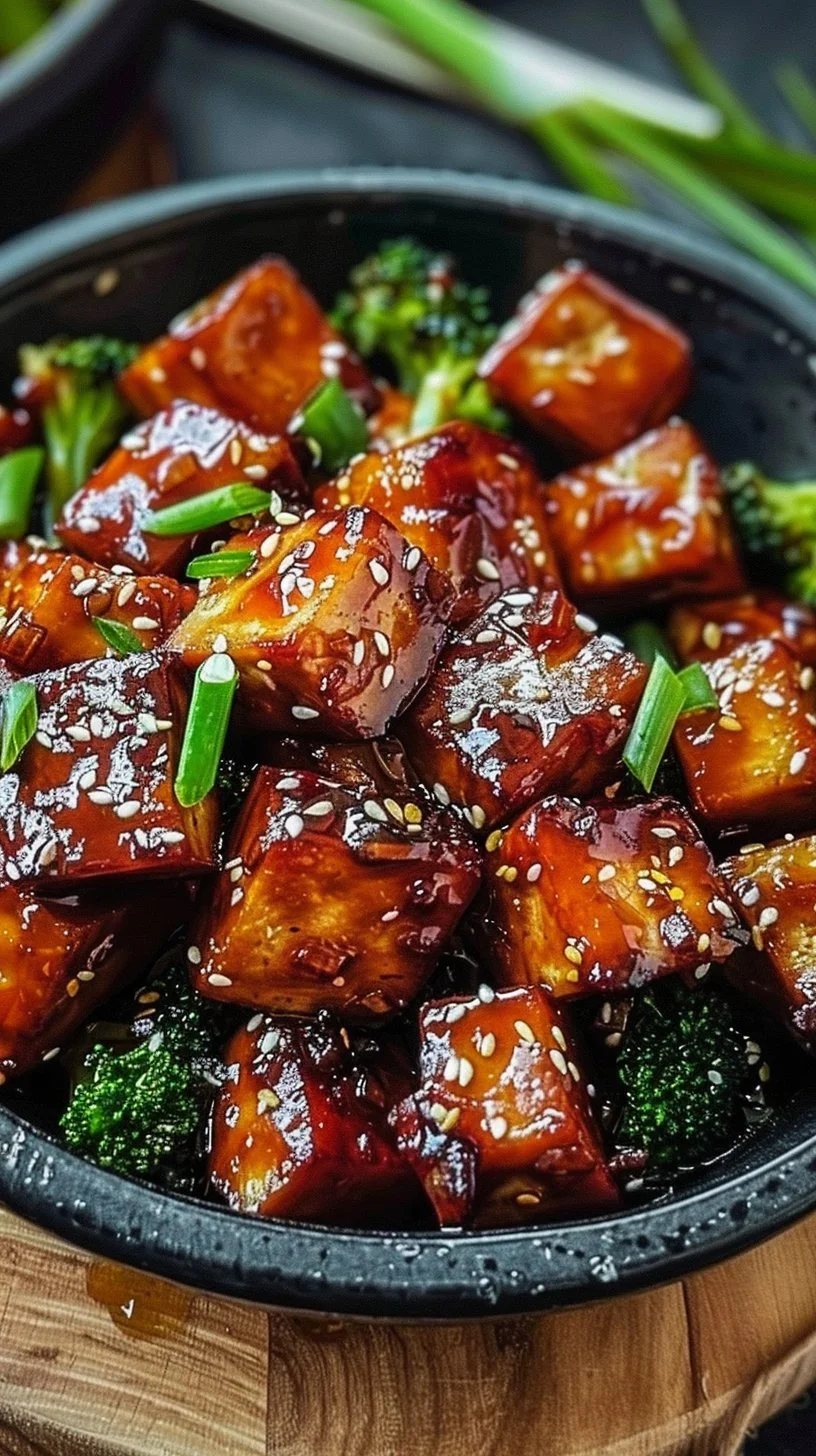 Crispy Honey Garlic Tofu
