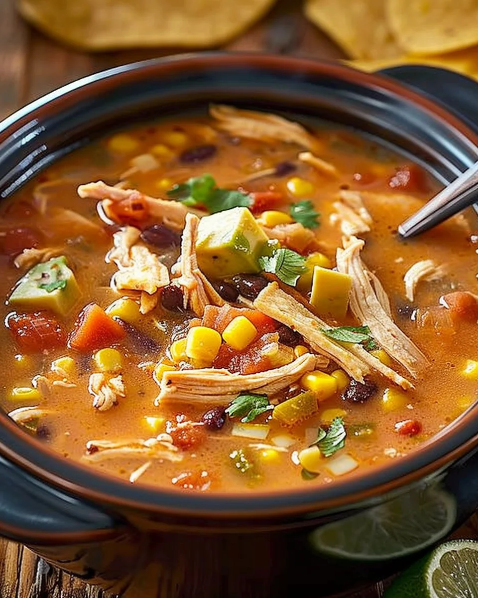 Crockpot Chicken Tortilla Soup
