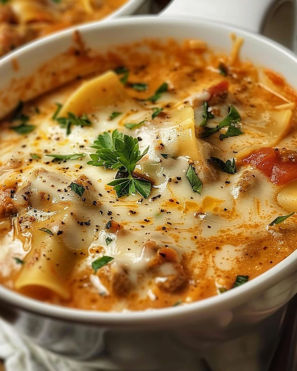 Easy Creamy Lasagna Soup