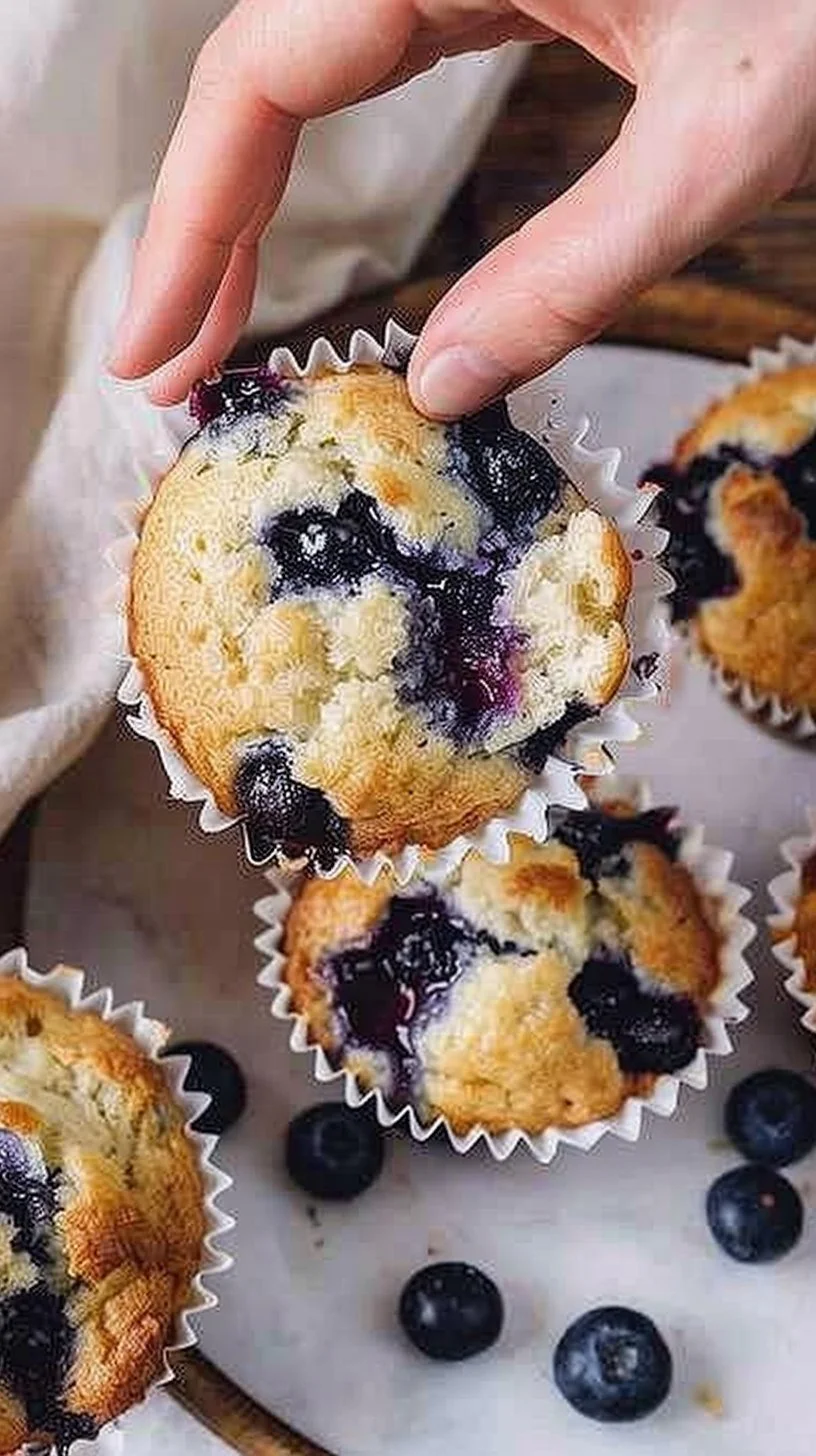 Easy Jumbo Blueberry Muffins