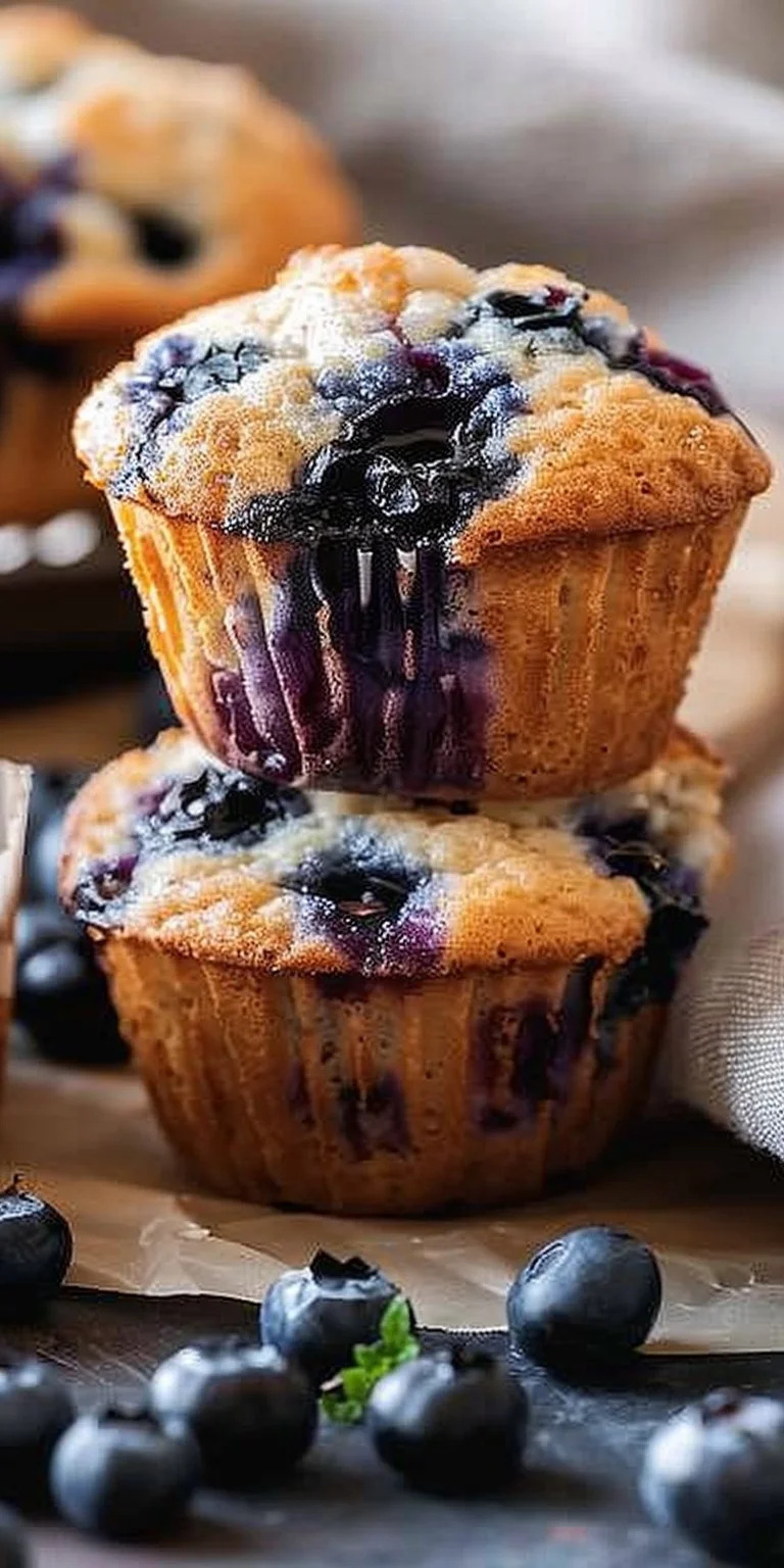 Easy Jumbo Blueberry Muffins