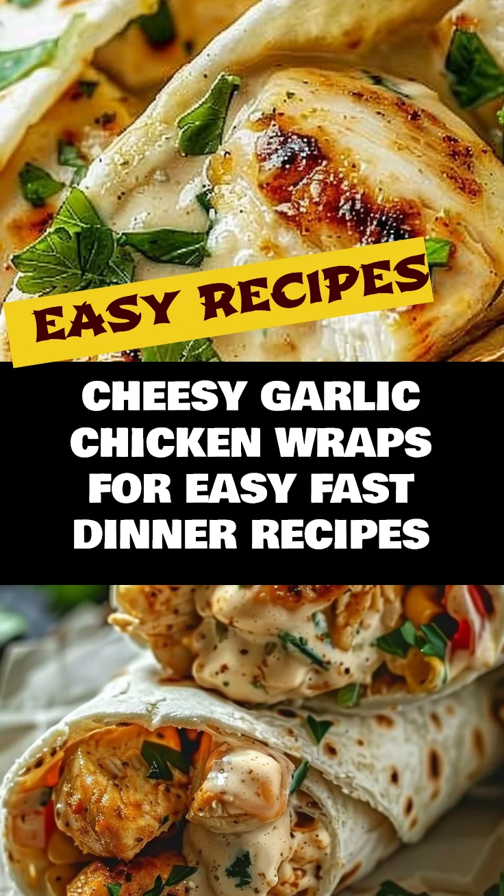 Cheesy Garlic Chicken Wraps