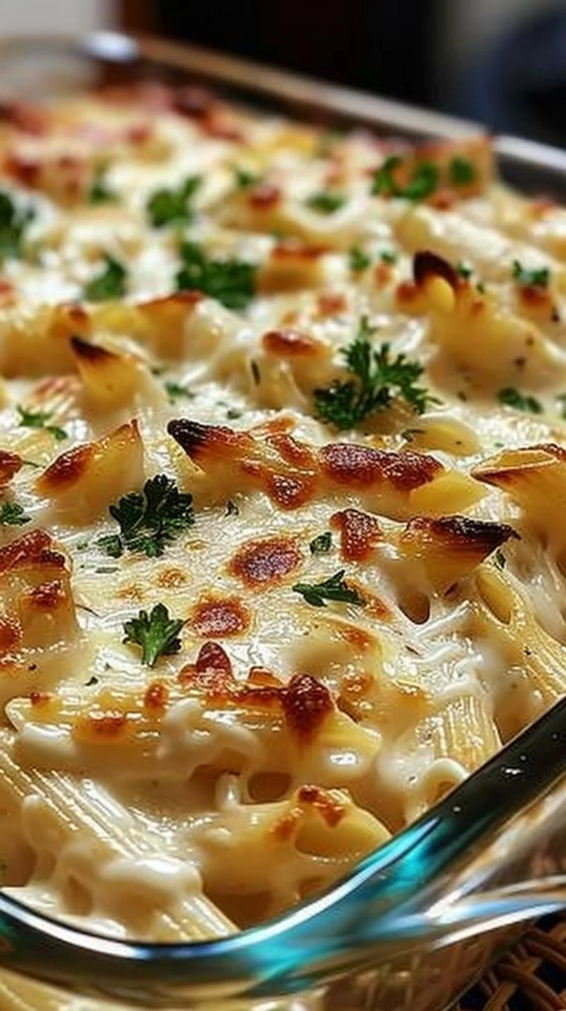 Chicken Alfredo Pasta Bake