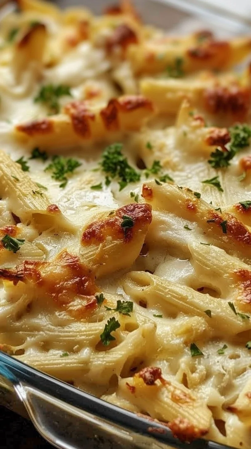 Chicken Alfredo Pasta Bake