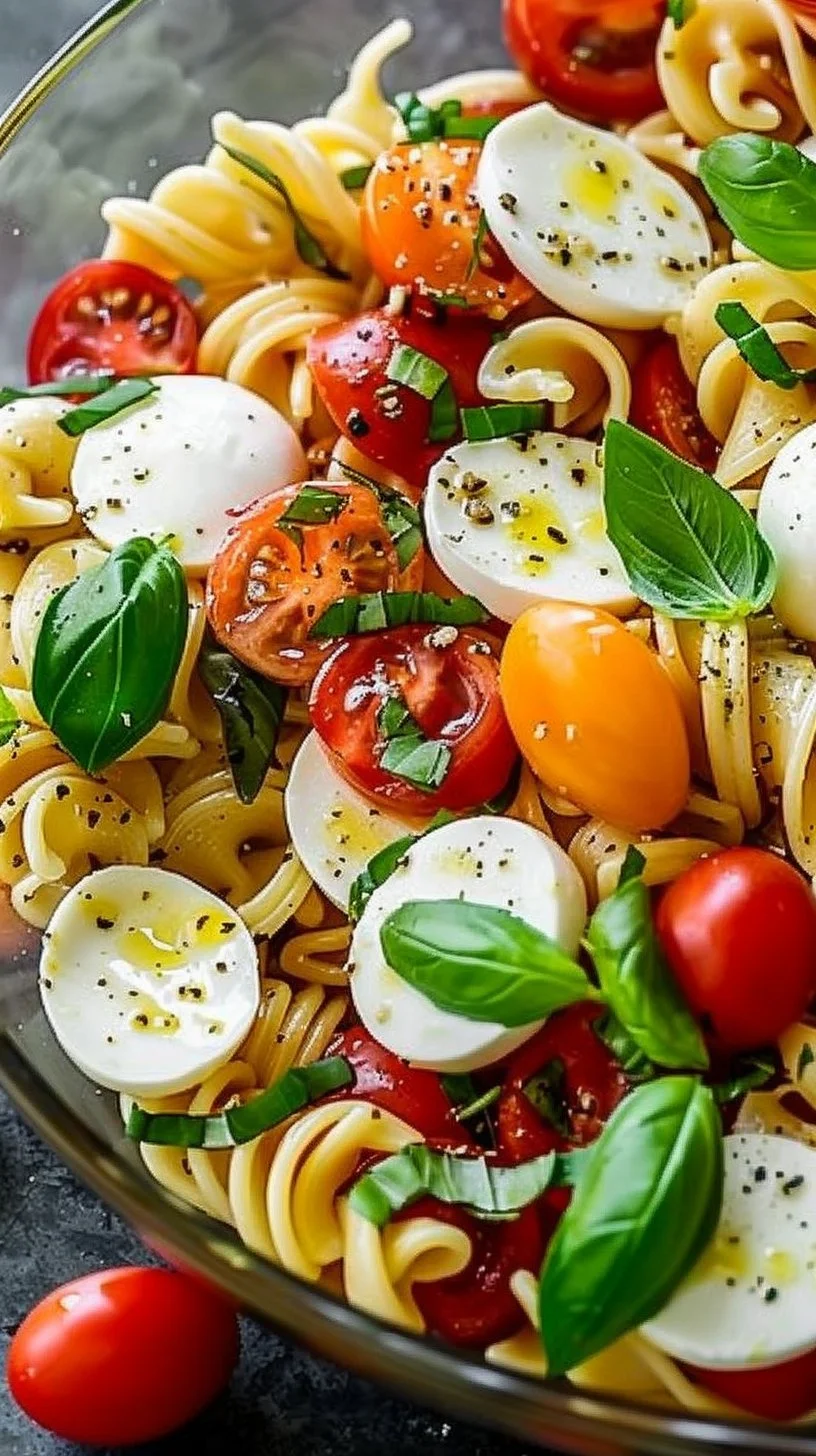 Colorful Caprese Pasta Salad